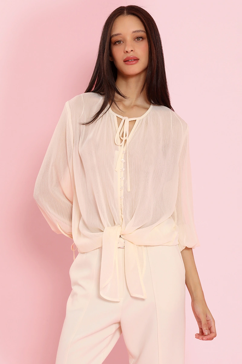BLUSA MANGA LARGA MUJER LIOLA ROMÁNTICO - 5