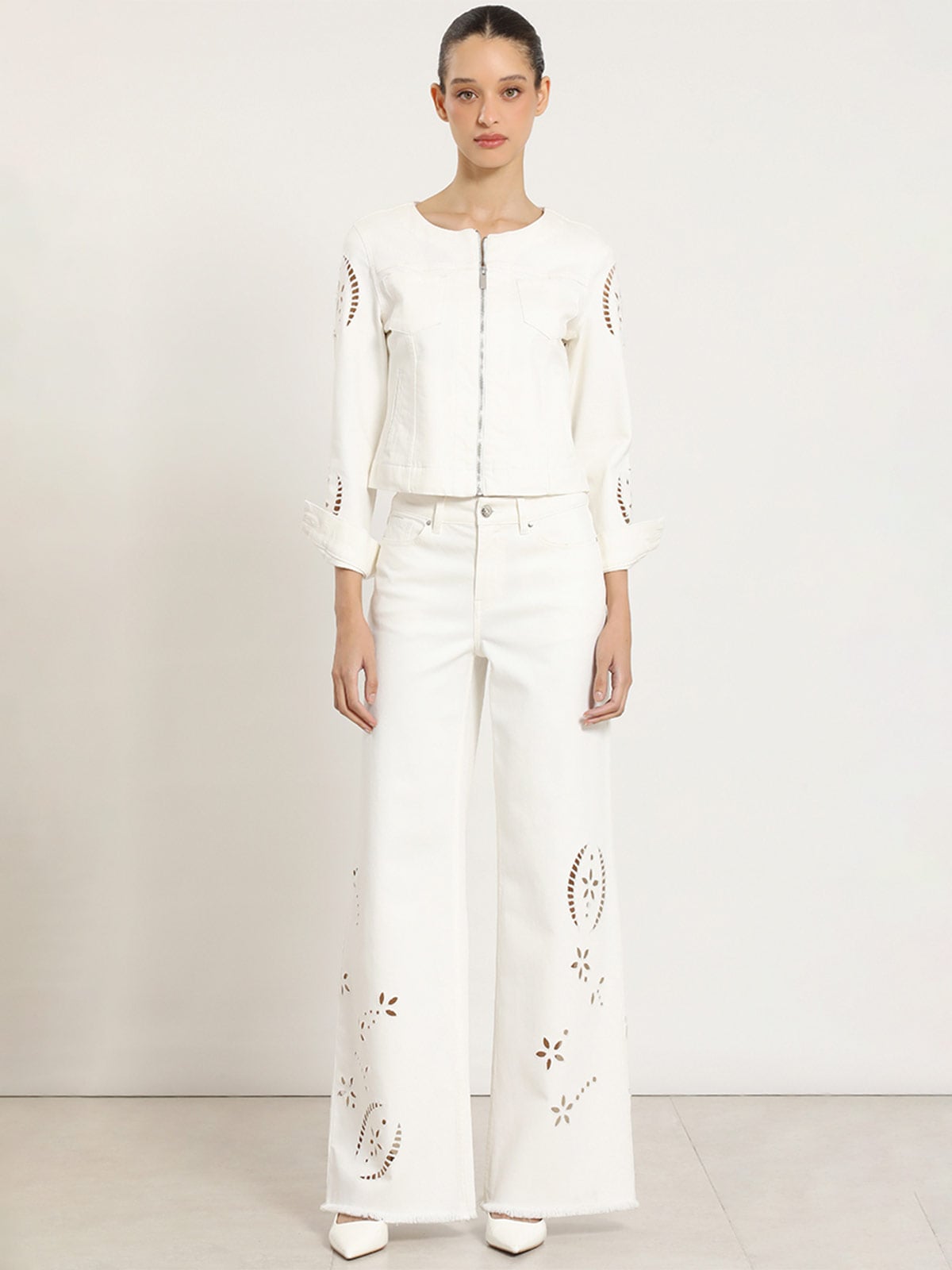 JEANS ALGODÓN PALAZZO MUJER LIOLA BORDADO - 1
