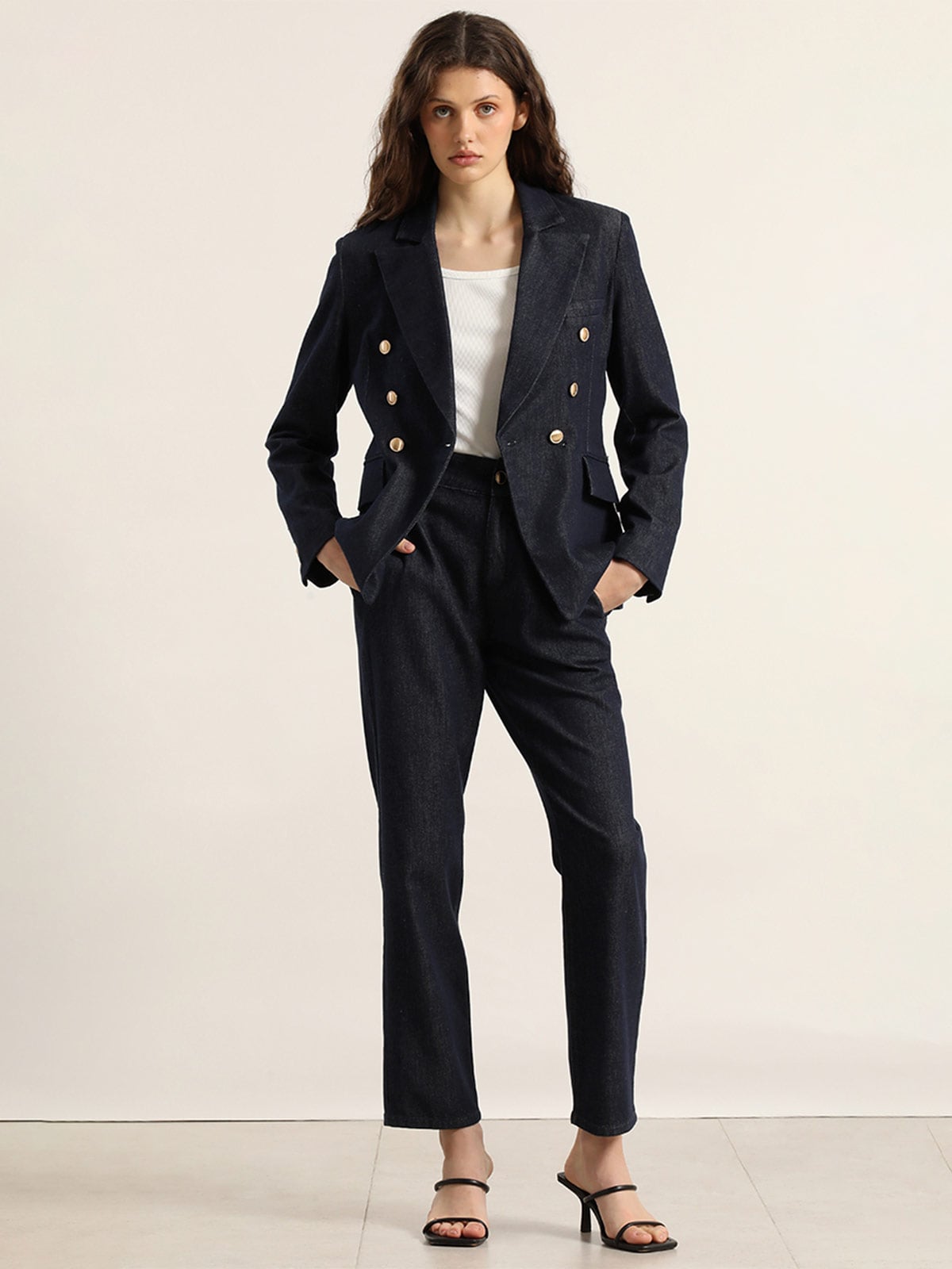 JEANS ALGODÓN SASTRE MUJER LIOLA TIRO ALTO - 1