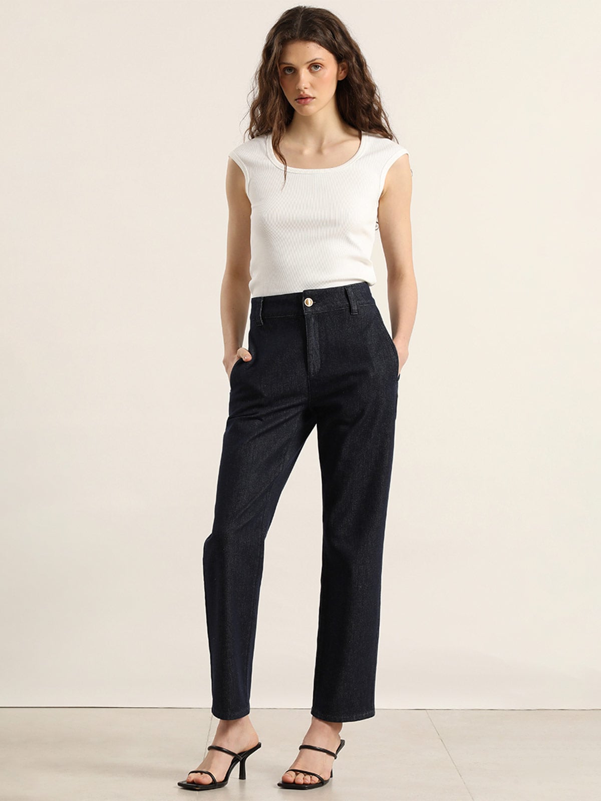 JEANS ALGODÓN SASTRE MUJER LIOLA TIRO ALTO - 2