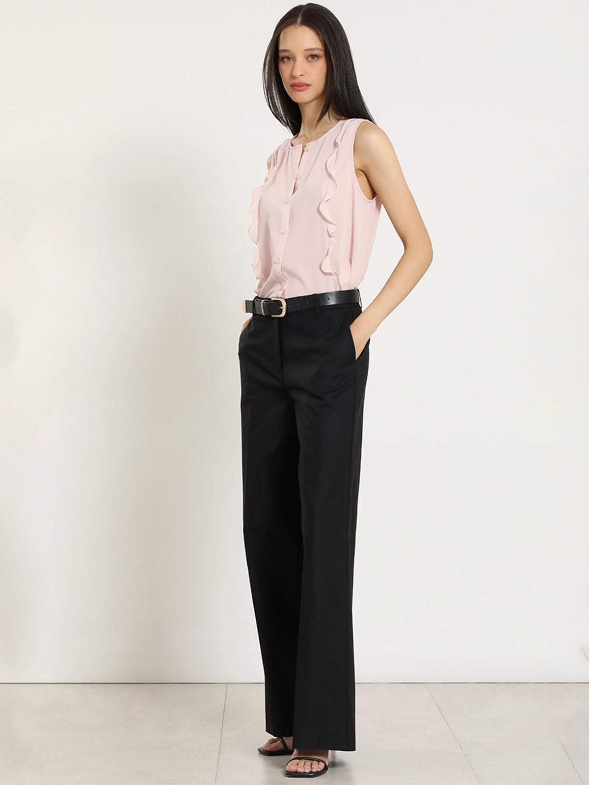 PANTALÓN RECTO MUJER LIOLA ROMÁNTICO - 1