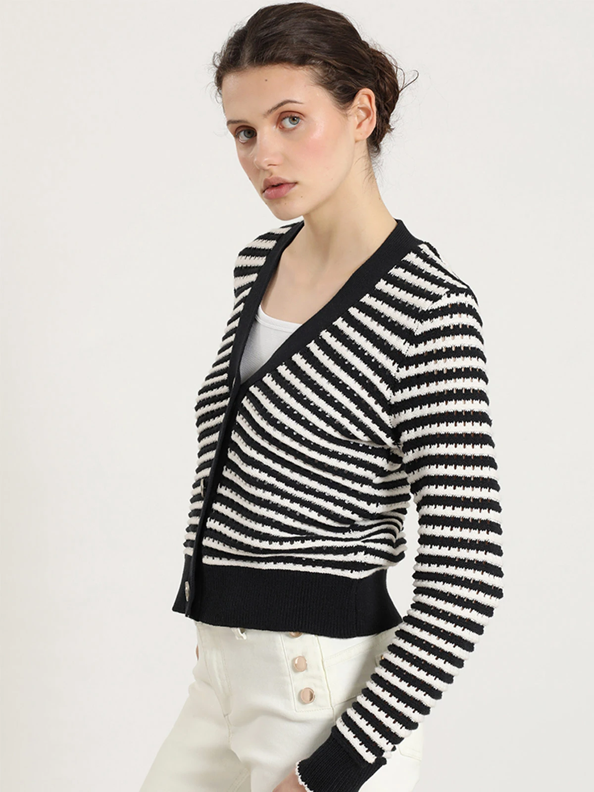 CARDIGAN ALGODÓN MUJER LIOLA PUNTO RAYAS - 2