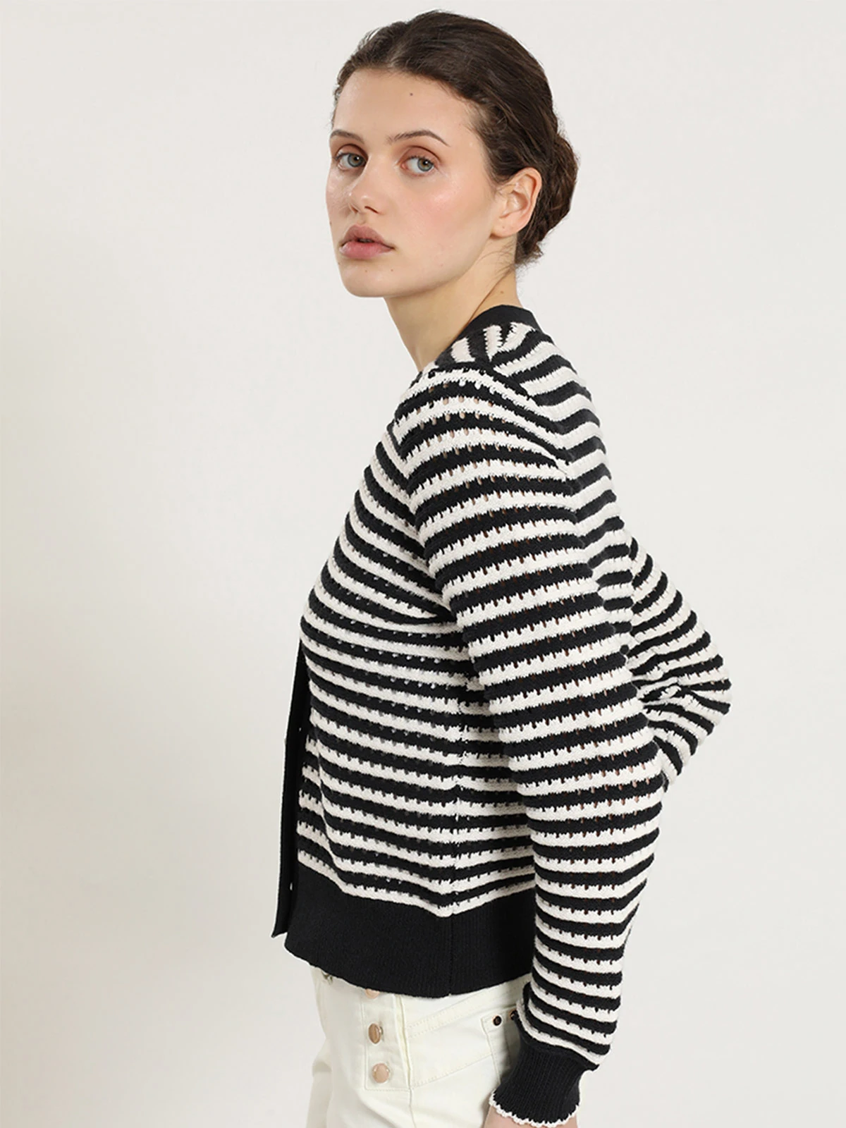 CARDIGAN ALGODÓN MUJER LIOLA PUNTO RAYAS - 4