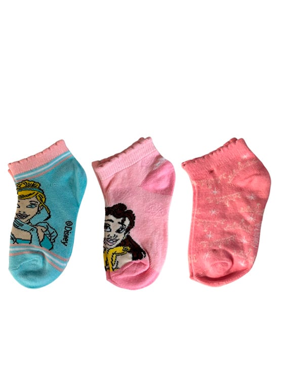 PACK 3 MEDIAS ALGODÓN NIÑA DISNEY PRINCESAS MULTICOLOR PRI-0740 - 1