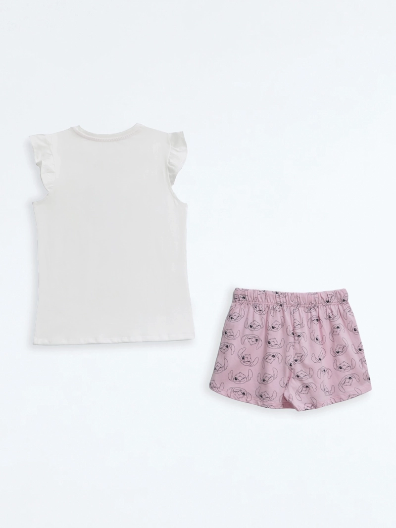 PIJAMA ALGODÓN NIÑA STITCH BLANCO - 2