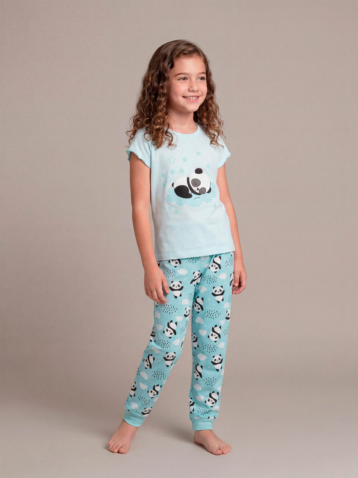 PIJAMA ALGODÓN NIÑA HARVEST MANGA CORTA - 1