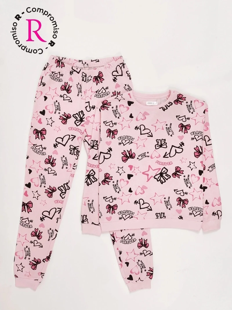 PIJAMA FOREVER MANGA LARGA FRANELA NIÑA INDEX - 3