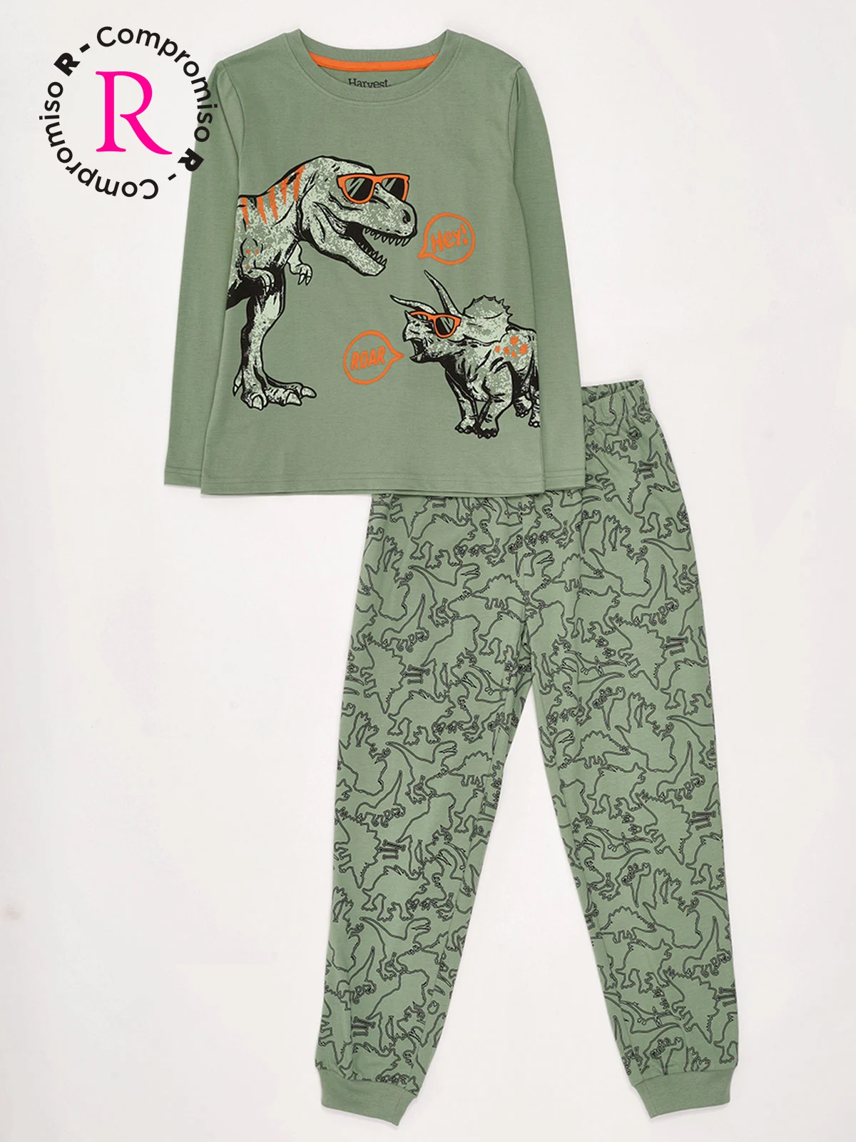 PIJAMA ALGODÓN NIÑO HARVEST MANGA LARGA - 1