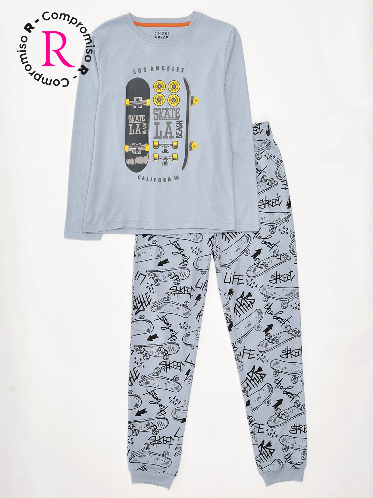 PIJAMA ALGODÓN NIÑO CLOUDBREAK MANGA LARGA - 3