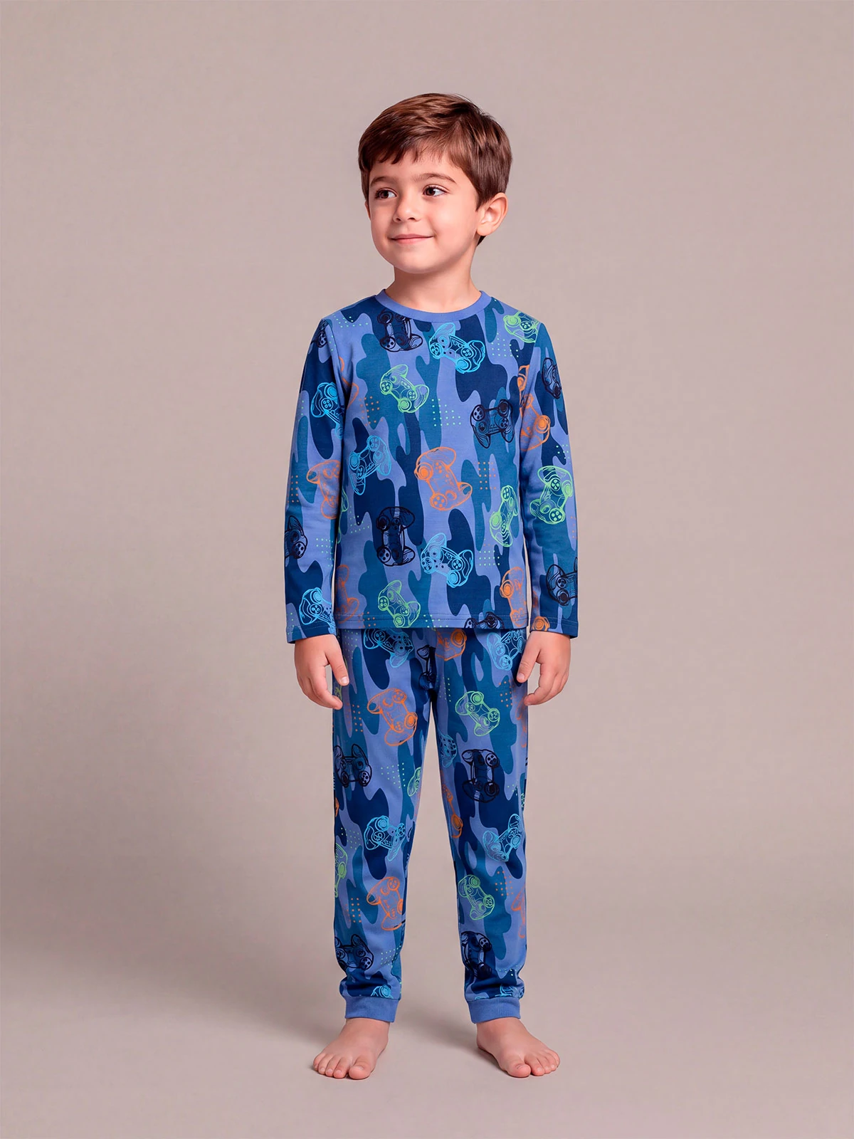 PIJAMA ALGODÓN NIÑO HARVEST MANGA LARGA - 1