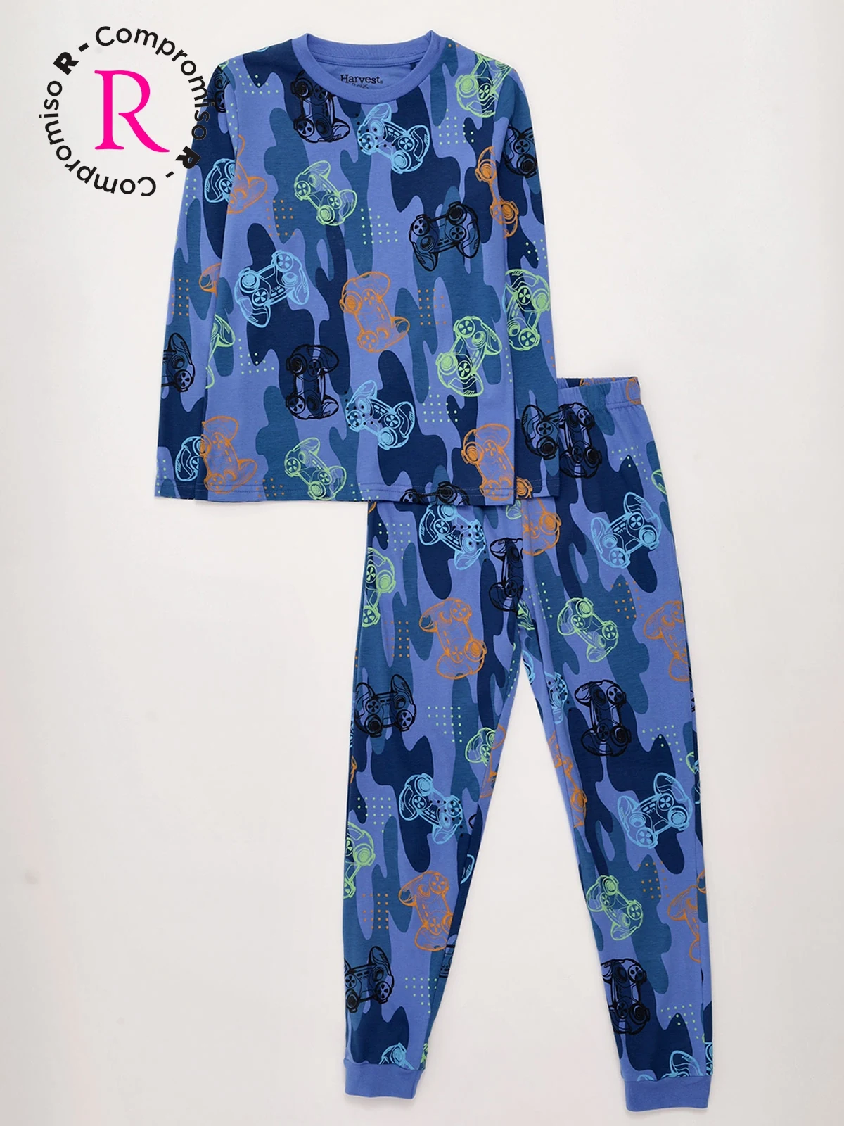 PIJAMA ALGODÓN NIÑO HARVEST MANGA LARGA - 3