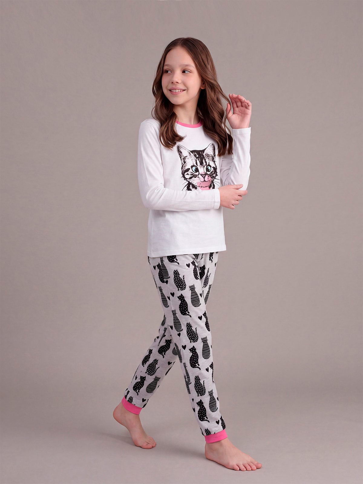 PIJAMA ALGODÓN NIÑA INDEX MANGA LARGA - 1