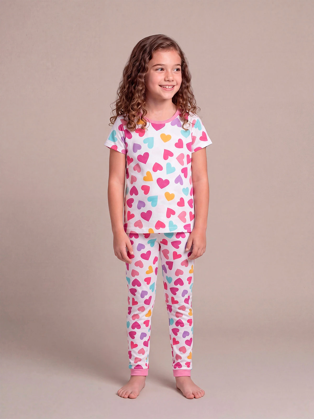 PIJAMA ALGODÓN NIÑA HARVEST MANGA CORTA - 1
