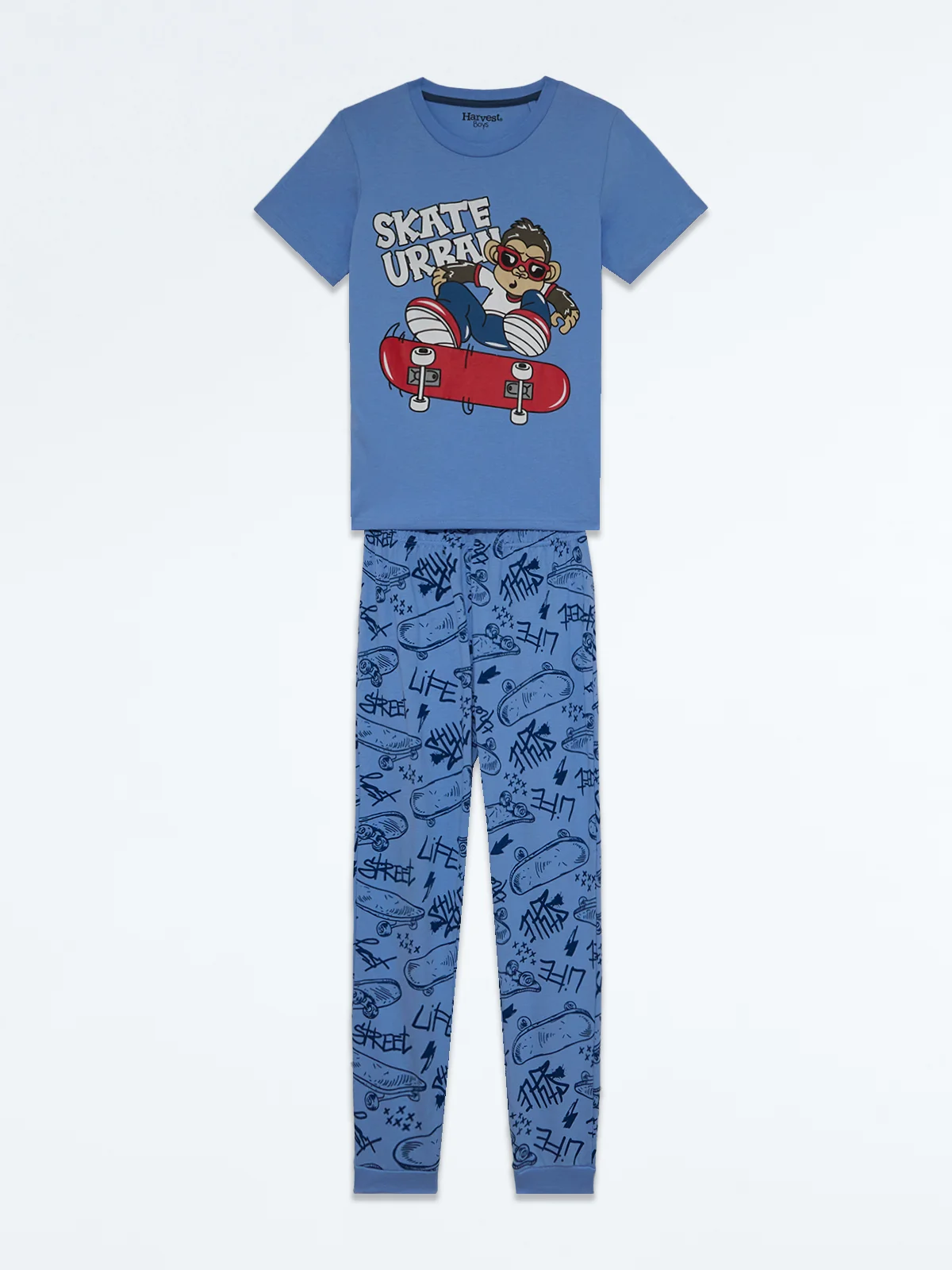 PIJAMA MANGA CORTA NIÑO HARVEST SKATER - 1