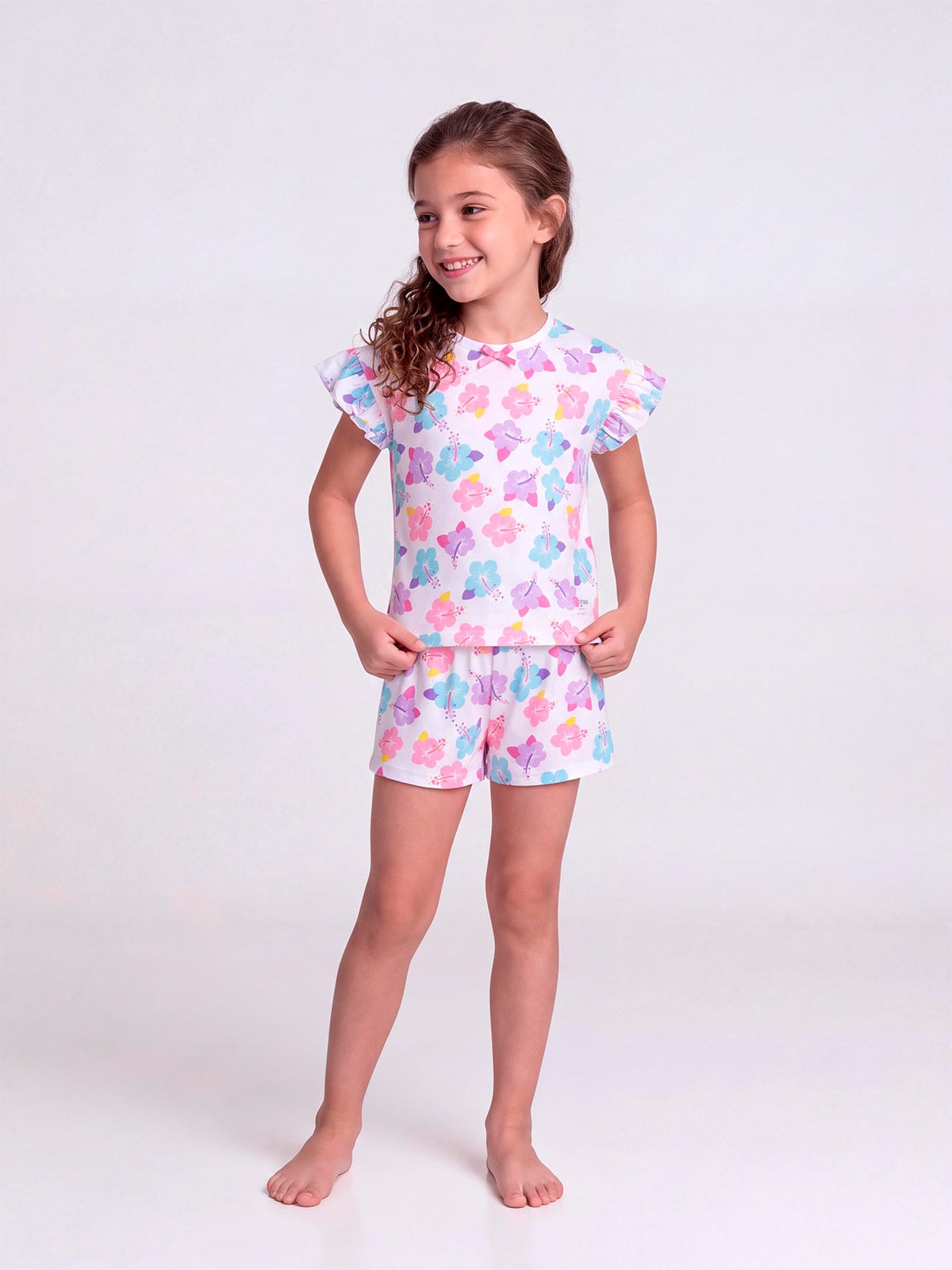 PIJAMA ALGODÓN NIÑA HARVEST FLORES - 1