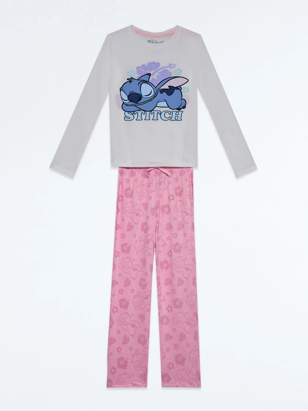 PIJAMA NIÑA STITCH MANGA LARGA - 3
