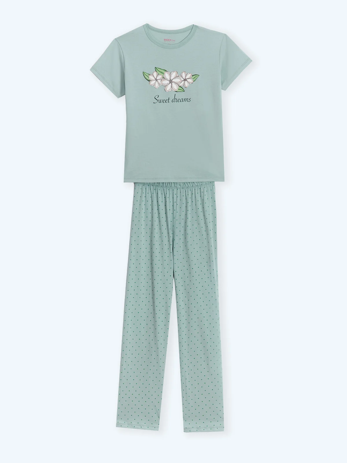 PIJAMA ALGODÓN NIÑA INDEX FLOR - 1