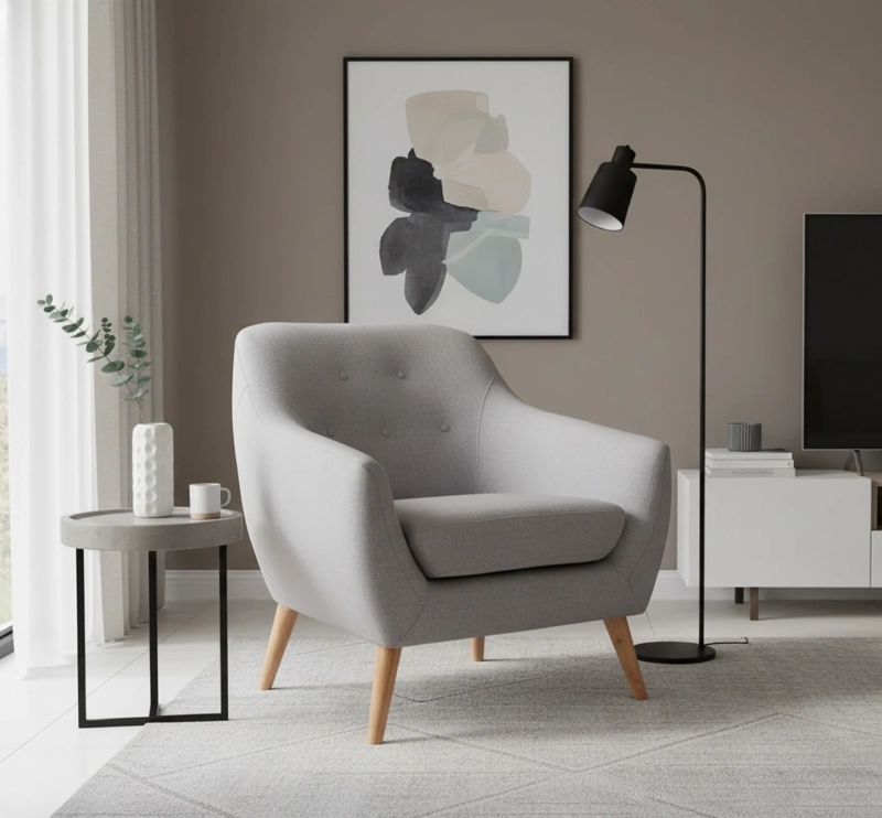 SILLÓN RIPLEY HOME NORWAY GRIS CLARO - 1