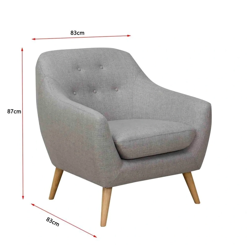 SILLÓN RIPLEY HOME NORWAY GRIS CLARO - 3