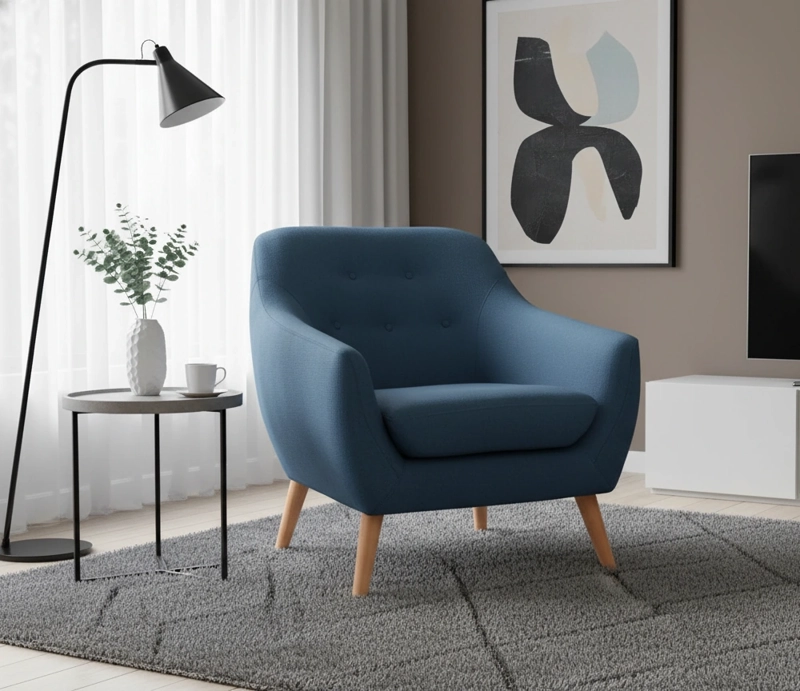 SILLÓN RIPLEY HOME NORWAY AZUL ACERO - 1