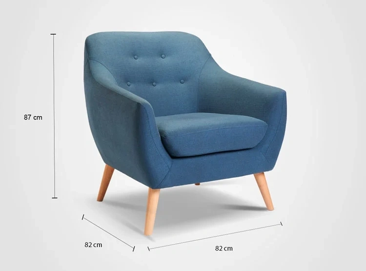 SILLÓN RIPLEY HOME NORWAY AZUL ACERO - 3