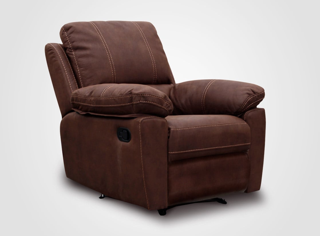 SILLÓN RECLINABLE ROSEN BRUNO MADERA 1 CUERPO CHOCOLATE - 1