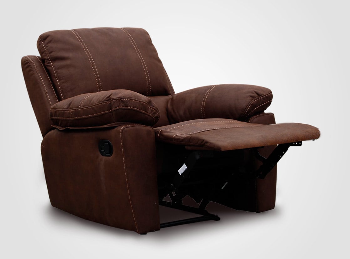 SILLÓN RECLINABLE ROSEN BRUNO MADERA 1 CUERPO CHOCOLATE - 3