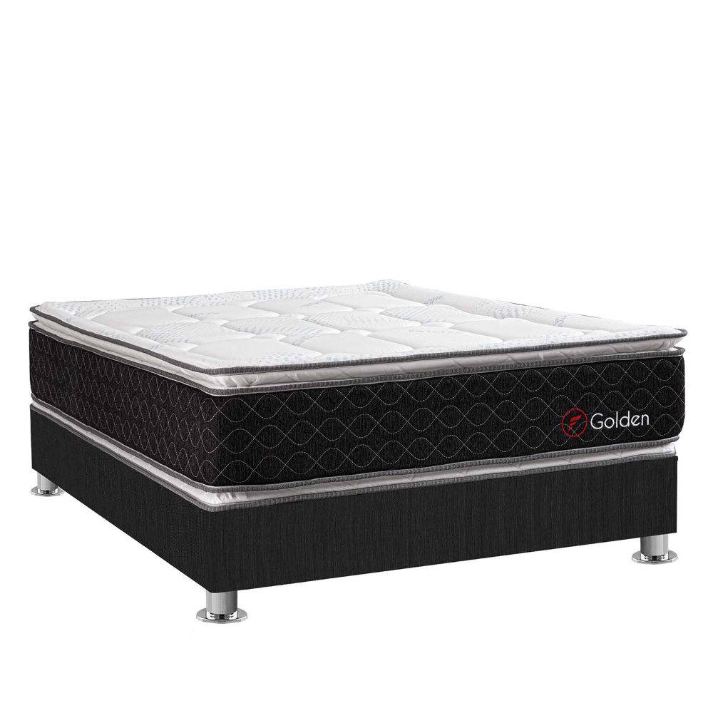 CAMA AMERICANA FORLI BEAUTY DREAM GOLDEN  2 PLAZAS GRIS + CABECERA - 2