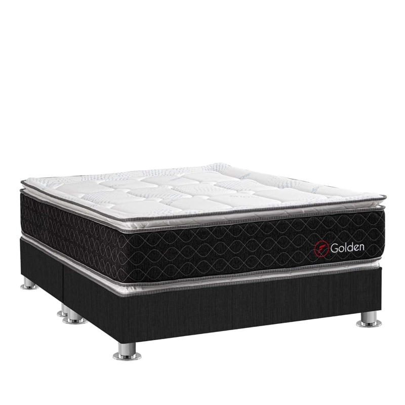 CAMA AMERICANA FORLI BEAUTY DREAM GOLDEN  QUEEN GRIS + CABECERA - 2