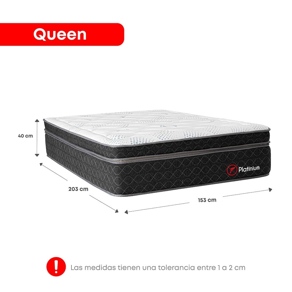 CAMA AMERICANA FORLI BEAUTY DREAM PLATINIUM QUEEN GRIS - 6
