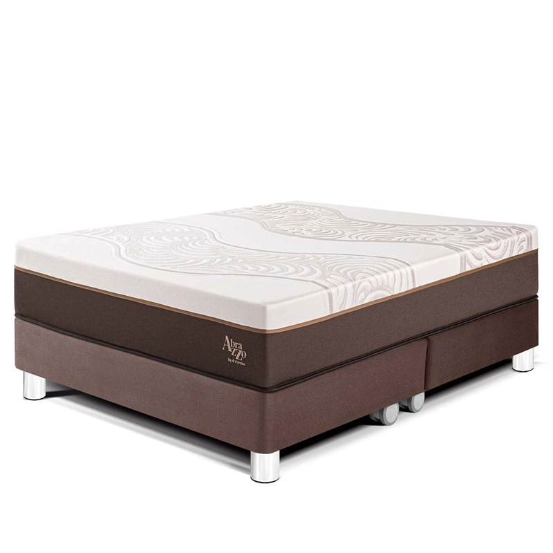 CAMA PARAÍSO ROYAL ABRAZZO KING CHOCOLATE + 2 ALMOHADAS VISCOELÁSTICAS - 1