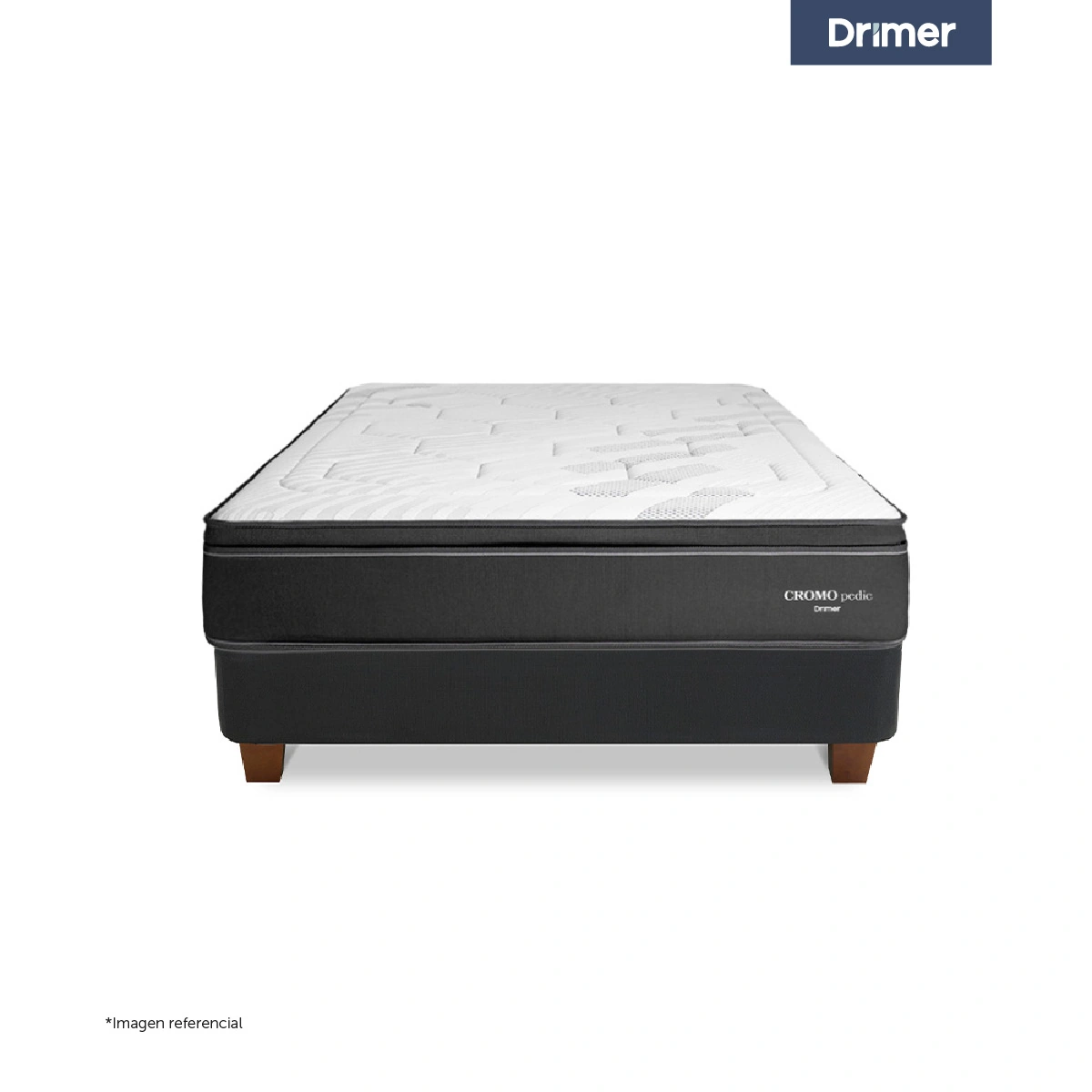 CAMA AMERICANA CROMOPEDIC 1.5 PLAZAS GRIS - 2