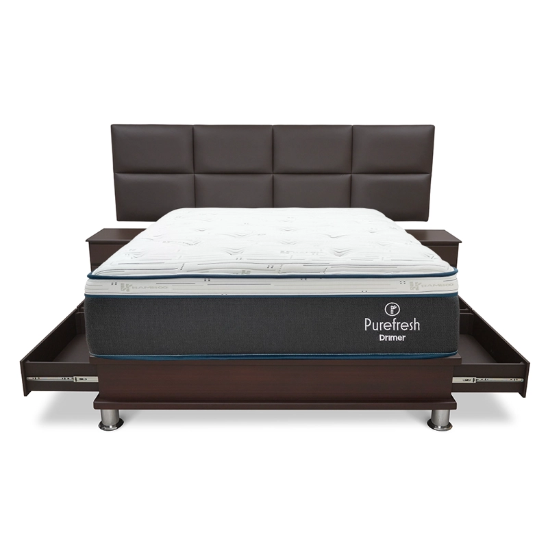 DORMITORIO AMERICANO DRIMER PURE FRESH QUEEN CON CAJONES SOFÍA + VELADORES - 2