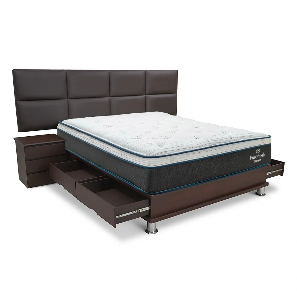 DORMITORIO AMERICANO DRIMER PURE FRESH KING CON CAJONES SOFÍA + VELADORES - 2