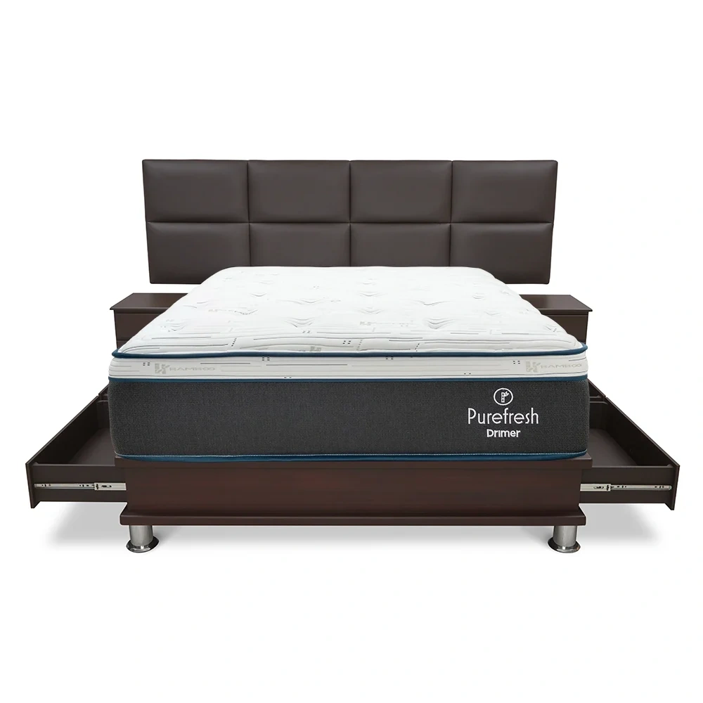 DORMITORIO AMERICANO DRIMER PURE FRESH KING CON CAJONES SOFÍA + VELADORES - 3