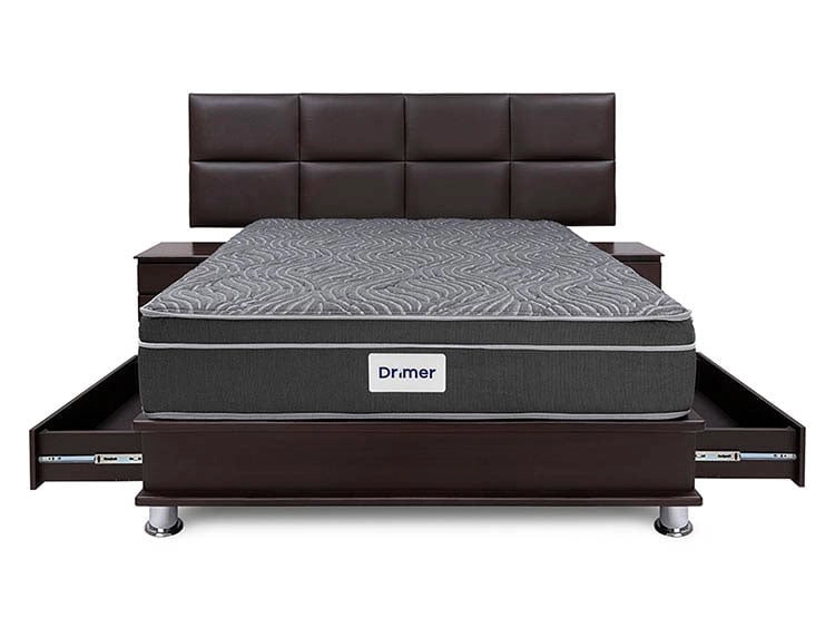 DORMITORIO AMERICANO DRIMER VENTUS KING CON CAJONES SOFÍA + VELADORES - 3