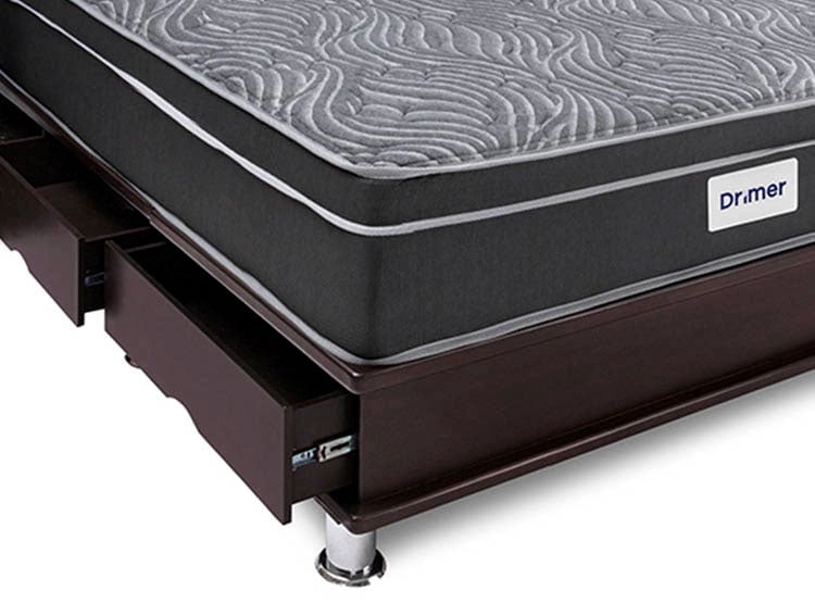 DORMITORIO AMERICANO DRIMER VENTUS KING CON CAJONES SOFÍA + VELADORES - 4