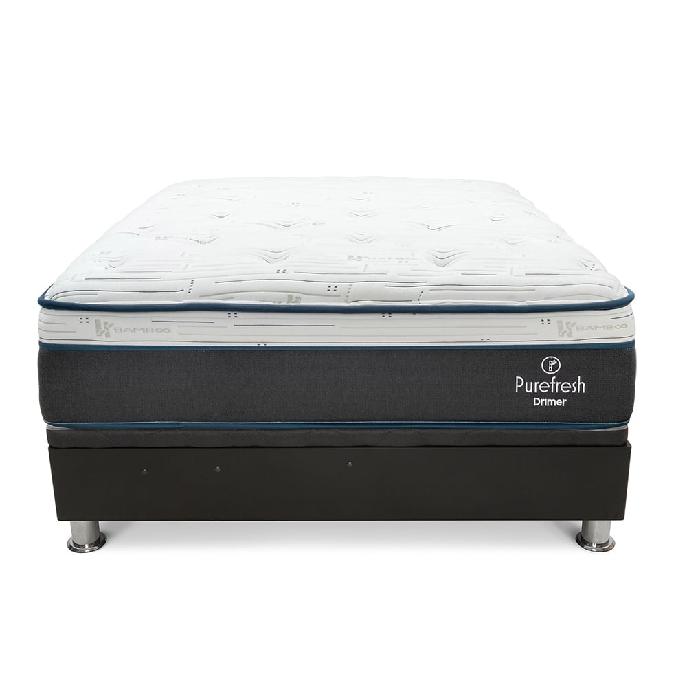 CAMA BOXET DRIMER PURE FRESH LAQUEADA 1.5 PLAZAS GRIS - 3