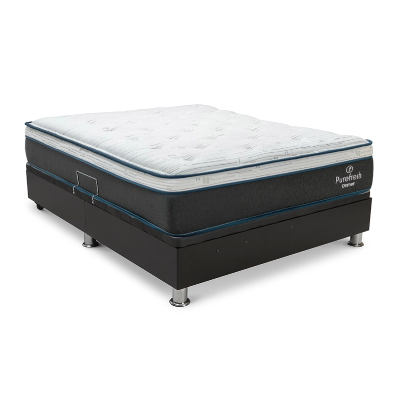 CAMA BOXET DRIMER PURE FRESH LAQUEADA 2 PLAZAS GRIS - 2