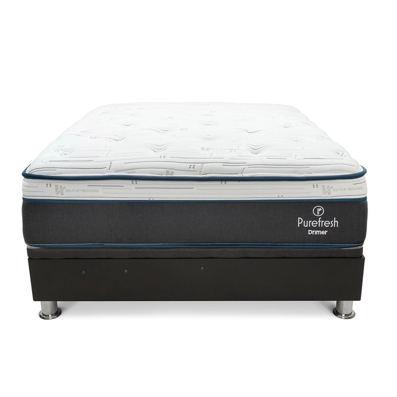 CAMA BOXET DRIMER PURE FRESH LAQUEADA 2 PLAZAS GRIS - 3