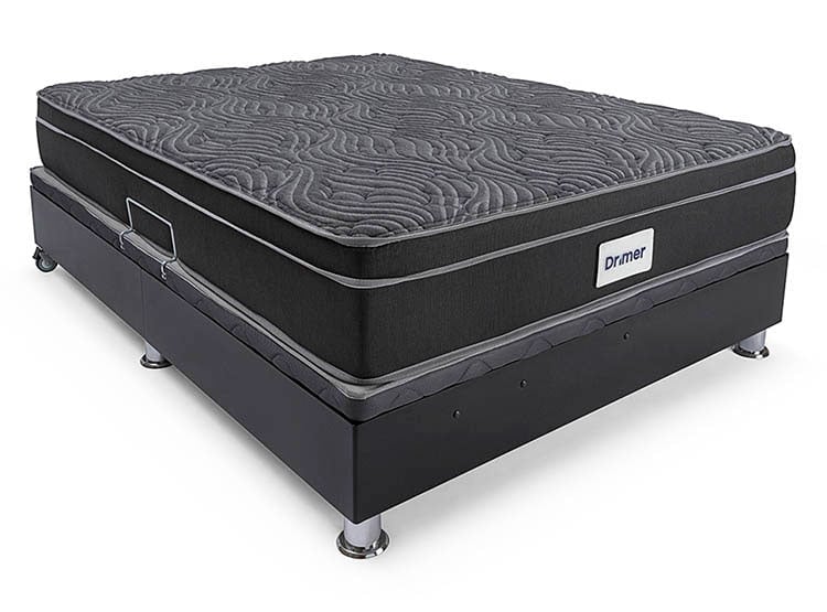 CAMA BOXET DRIMER VENTUS LAQUEADA 1.5 PLAZAS GRIS - 2