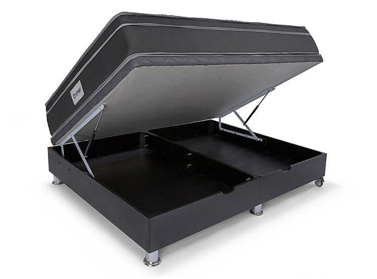 CAMA BOXET DRIMER VENTUS LAQUEADA QUEEN GRIS - 1