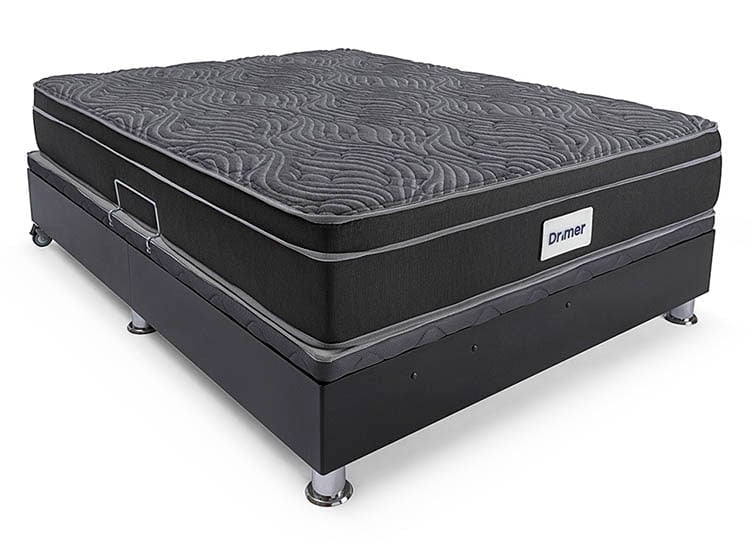 CAMA BOXET DRIMER VENTUS LAQUEADA QUEEN GRIS - 2