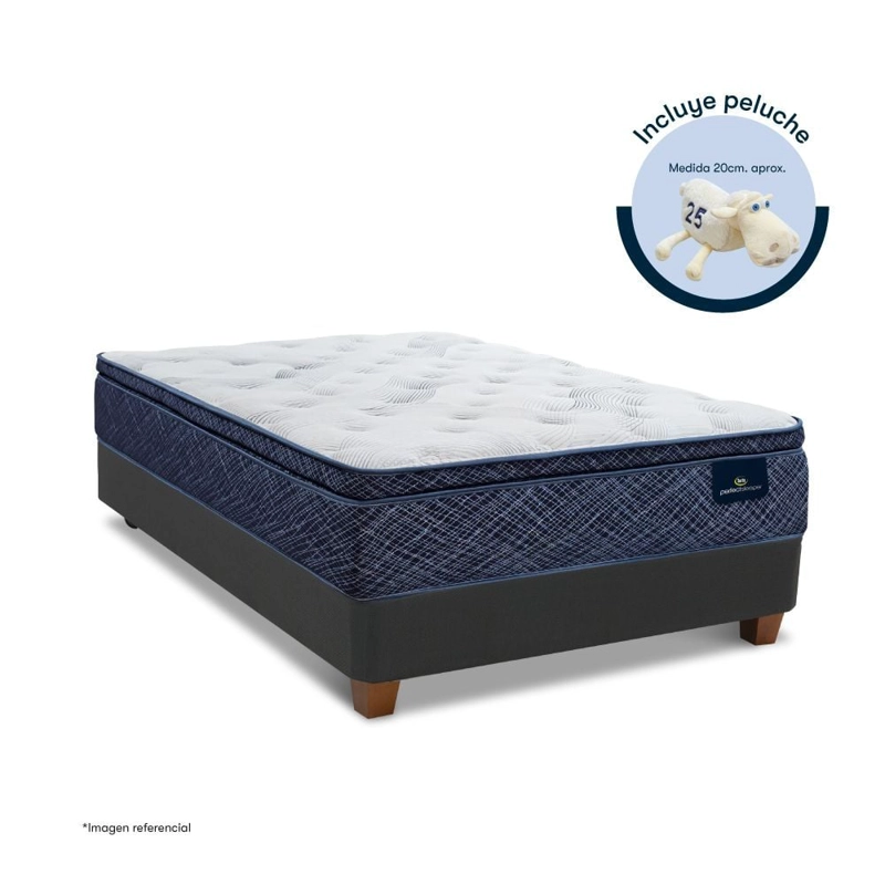 CAMA SERTA FINEZZA QUEEN GRIS - 1