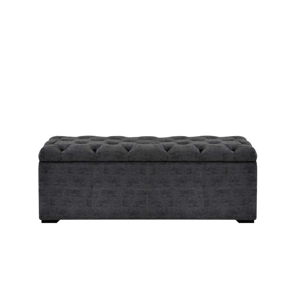 DORMITORIO AMERICANO FORLI POCKET PLATINIUM KING TAPIZADO + BAÚL - 6