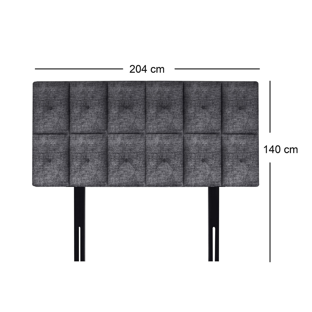 DORMITORIO AMERICANO FORLI POCKET PLATINIUM KING TAPIZADO + BAÚL - 7