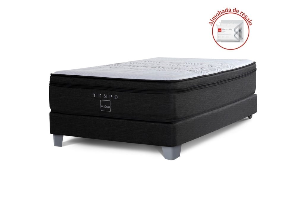 BOX TARIMA ROSEN TEMPO 2 PLAZAS + 2 ALMOHADAS MEMORY MAX - 1