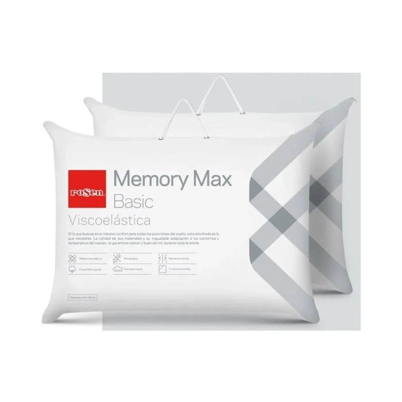 CAMA EUROPEA ROSEN TEMPO 2 PLAZAS + 2 ALMOHADAS MEMORY MAX - 8