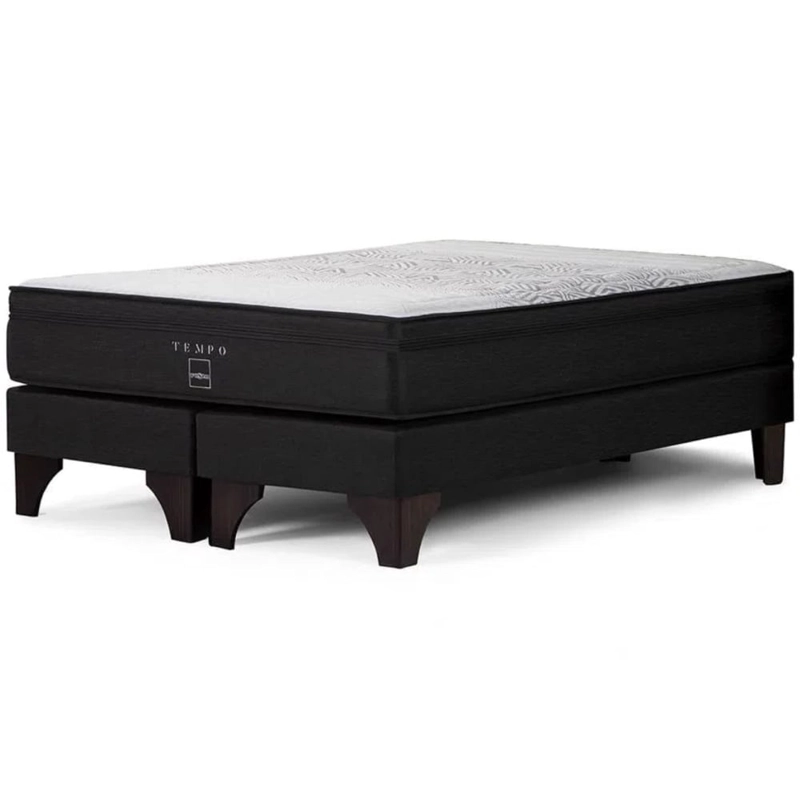 DORMITORIO EUROPEO ROSEN TEMPO QUEEN ISSEY GRAFITO + 2 VELADORES + 2 ALMOHADAS MEMORY MAX - 2