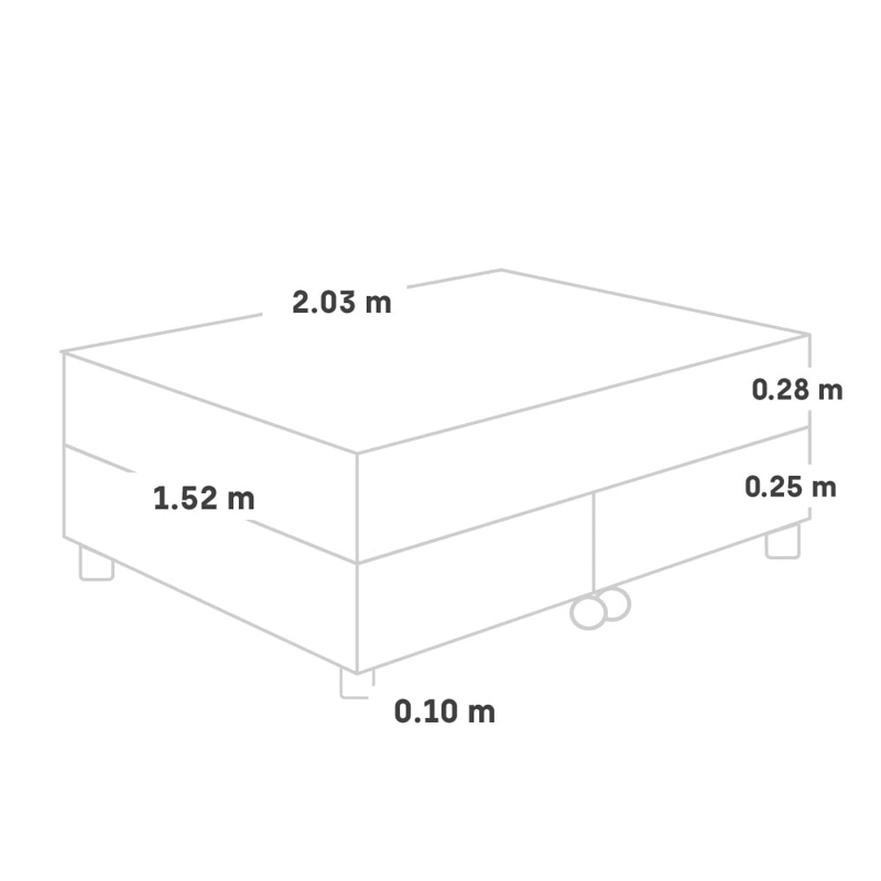 CAMA AMERICANA PARAÍSO   SU MAJESTAD DE LUJO QUEEN CHOCOLATE + 2 ALMOHADAS + PROTECTOR - 5